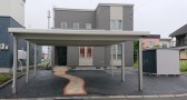 旭川　外構　カーポート　アプローチ
